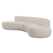 Weldon - Modern Off-White Fabric Curved Sectional Sofa