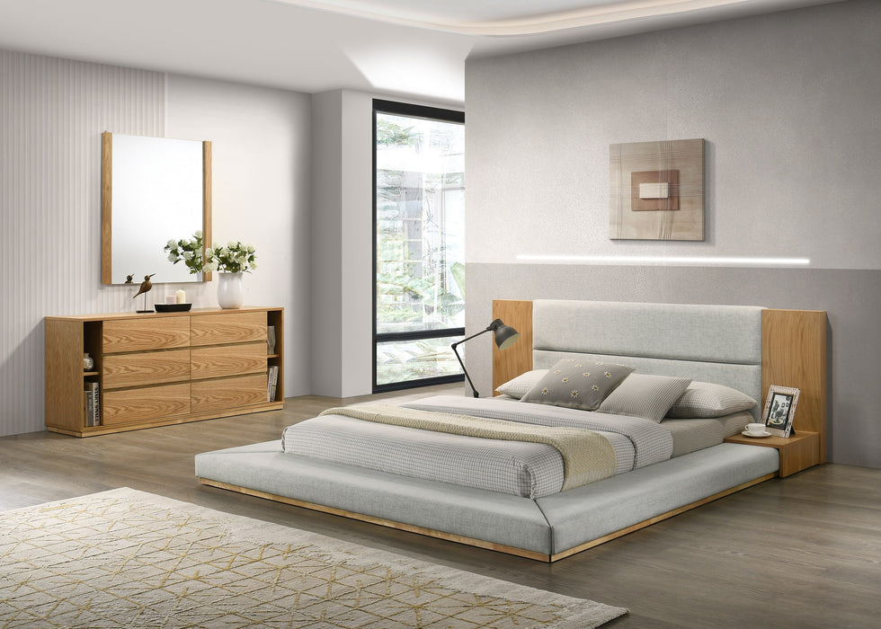 Jagger Modern Natural Oak Bed