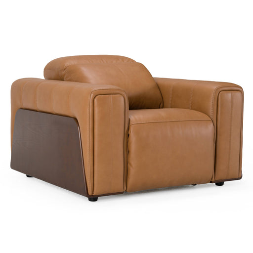 Sandstone - Modern Brown Leather Electric Recliner Chair