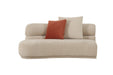 Knight - Modern Beige Fabric Curved Sectional Sofa