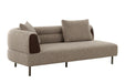 Plume - Modern Brown Fabric Sectional Sofa