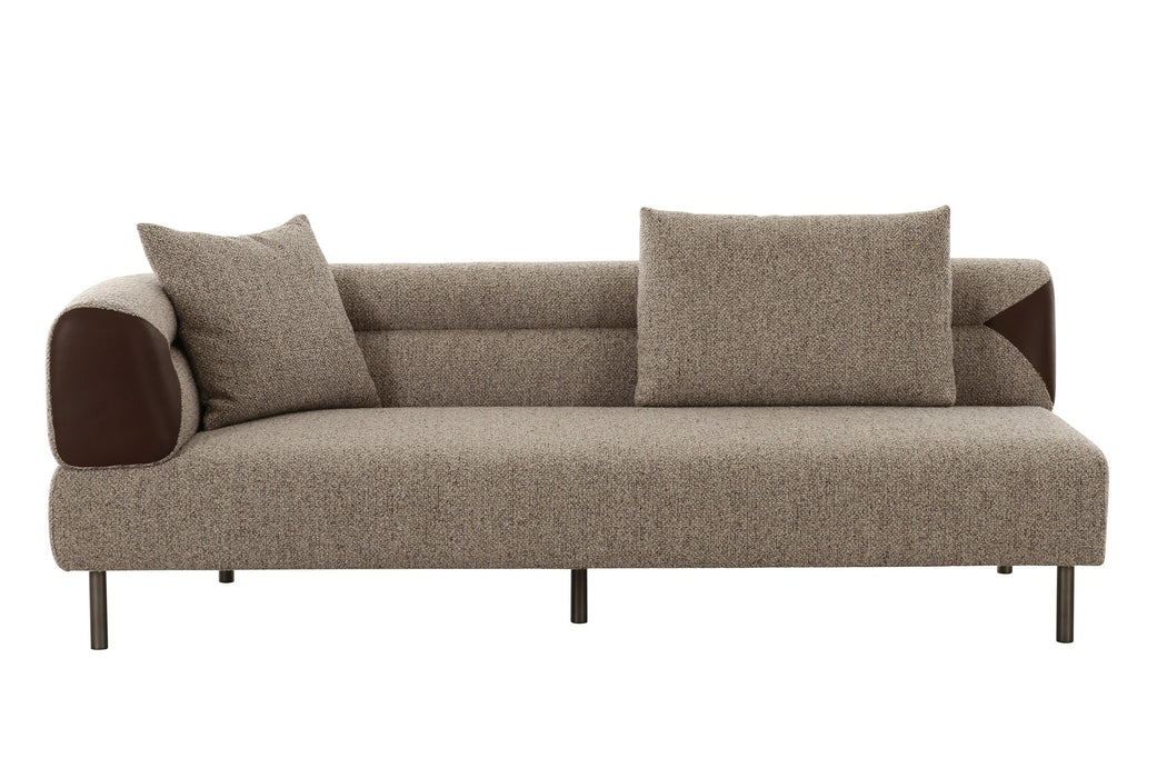 Plume - Modern Brown Fabric Sectional Sofa