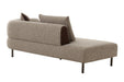 Plume - Modern Brown Fabric Sectional Sofa