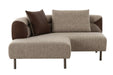 Plume - Modern Brown Fabric Sectional Sofa