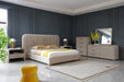 Florence - Modern Beige Leatherette + Gold Dresser