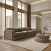 Ambler - Modern Brown Fabric Sofa w/ 2 Power Recliners