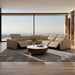 Frazier - Modern Tan Leather Sectional Sofa with 3 Recliners