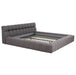 Queen Tyree - Modern Tufted Grey Fabric Bed