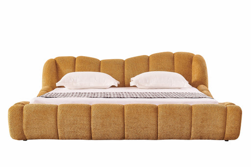 Queen Janine - Modern Camel Fabric Bed