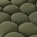 Yolonda - Modern Curved Green Fabric Loveseat