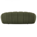 Yolonda - Modern Curved Green Fabric Loveseat