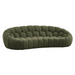 Yolonda - Modern Curved Green Fabric Sofa