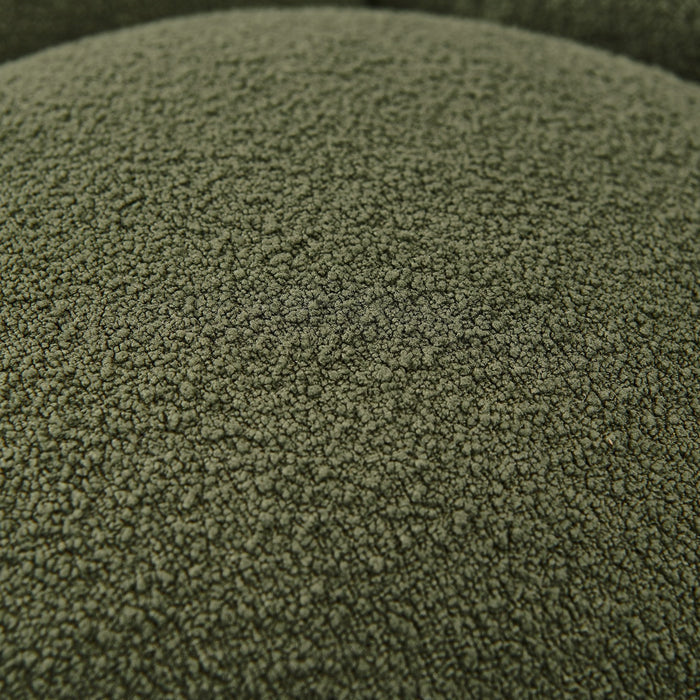 Yolonda - Modern Curved Green Fabric Sofa
