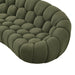 Yolonda - Modern Curved Green Fabric Sofa