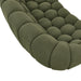 Yolonda - Modern Curved Green Fabric Sofa