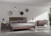 Palermo - Italian Modern Faux Concrete & Walnut 4-Piece Bedroom Set