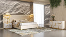 Aspen - Modern Beige + White + Gold 4-Piece Bedroom Set