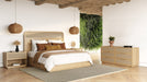 Gavin - Modern Natural Ash + Rattan 4-Piece Bedroom Set