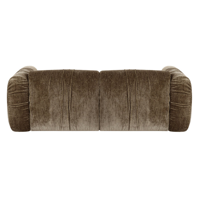 Siegal - Modern Olive Green Fabric Loveseat Sofa