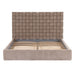 Eastern King Rousey - Modern Taupe Fabric Bed