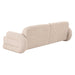 Odette - Modern Beige Fabric + White Burl Sofa