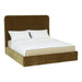 Eastern King Trieste - Modern Brown Fabric Bed