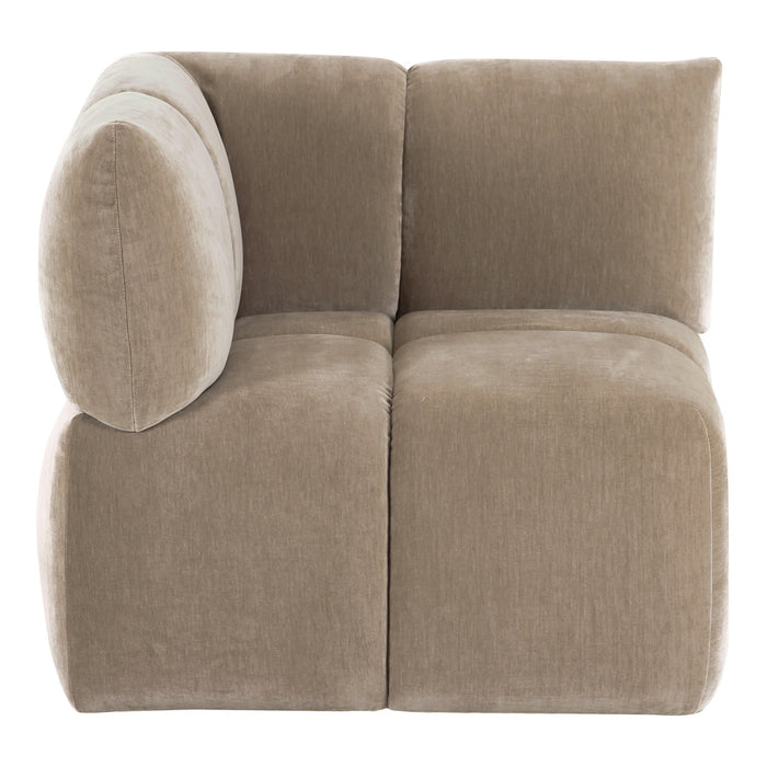 Marisol - Modern Taupe Fabric Sectional Sofa