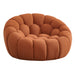 Yolonda - Modern Curved Orange Fabric Chair