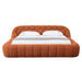Queen Yolonda - Modern Orange Fabric Bed