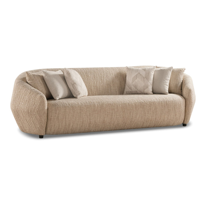 Belinda - Modern Beige Fabric 4-Seat Sofa