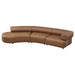 Stuart - Contemporary Brown Leather Left Facing Chaise Sectional Sofa