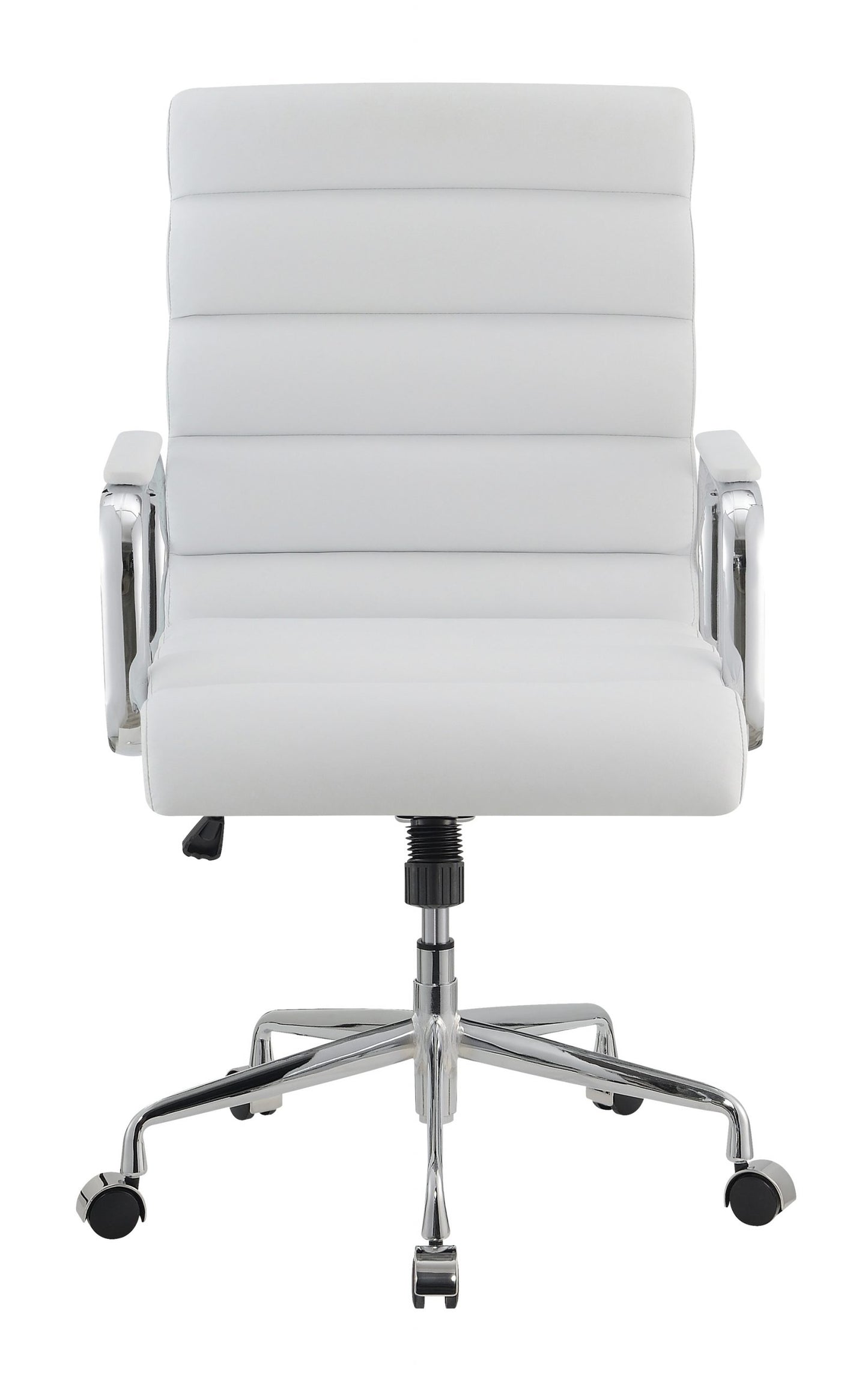 WHITE - CHANNEL TUFTED OFFICE CHAIR