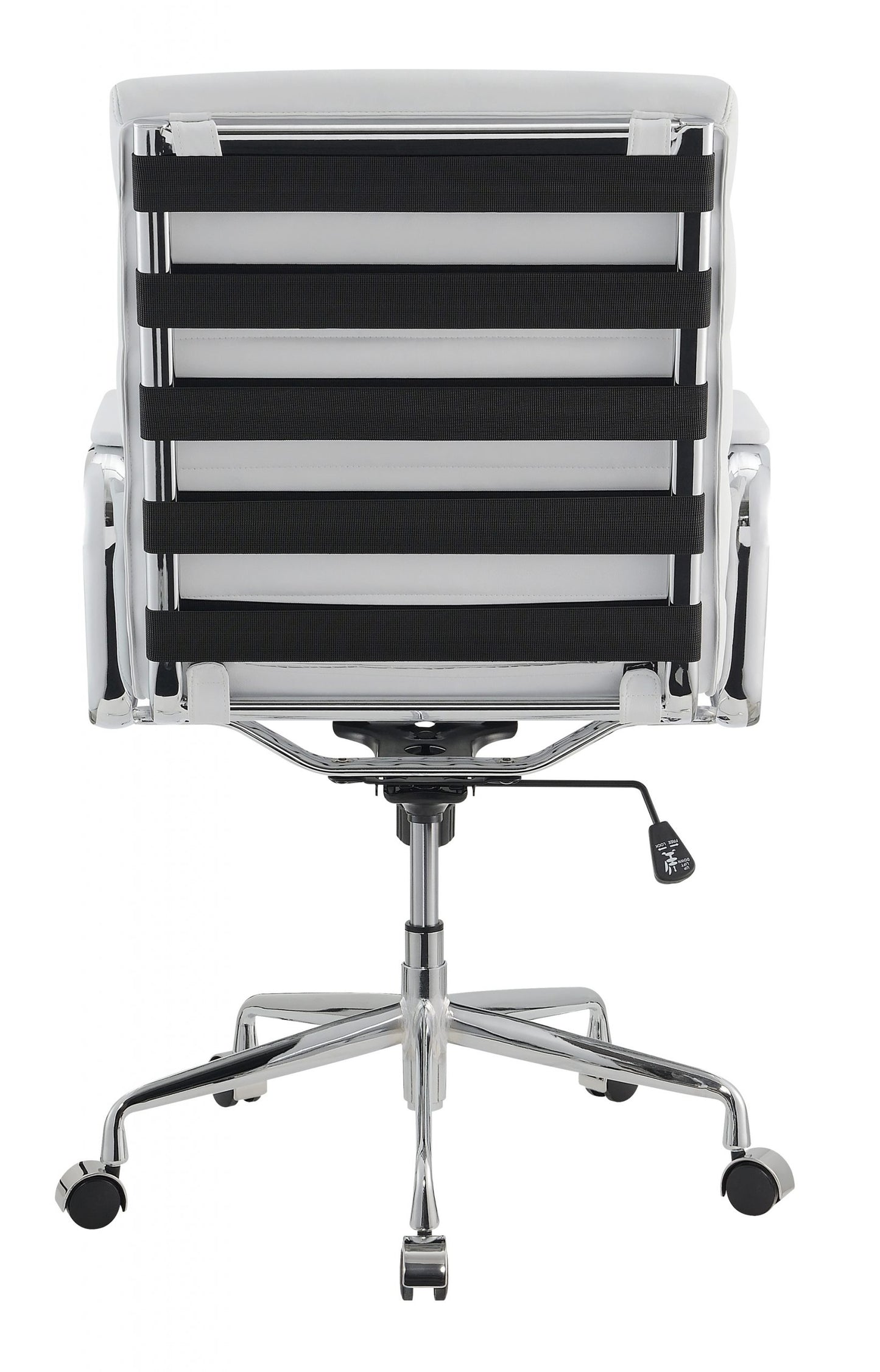 WHITE - CHANNEL TUFTED OFFICE CHAIR