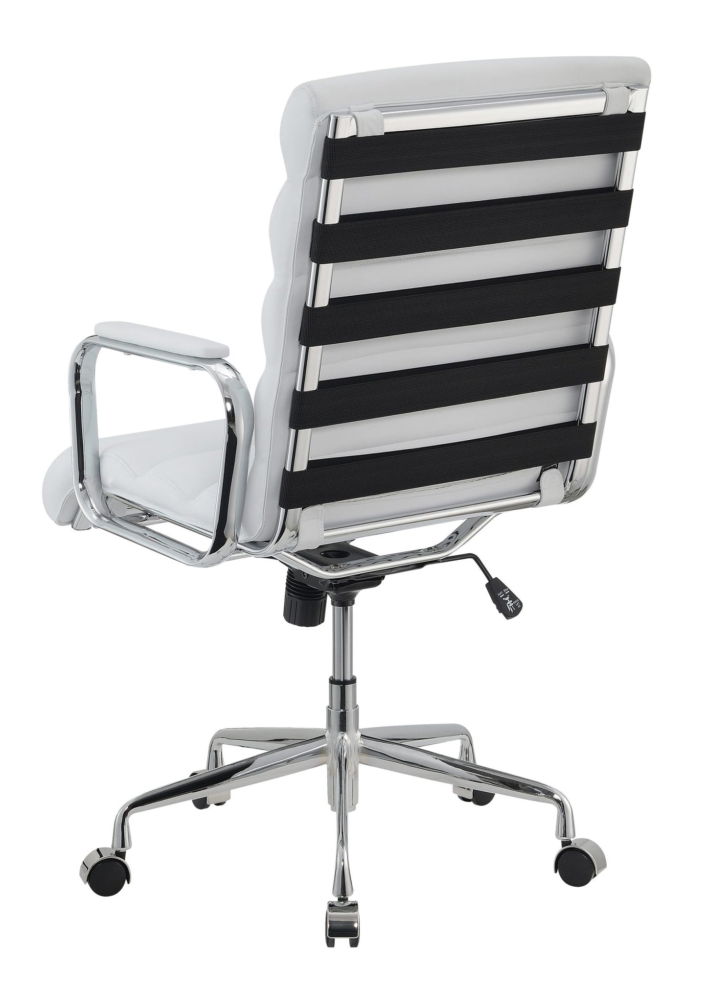 WHITE - CHANNEL TUFTED OFFICE CHAIR