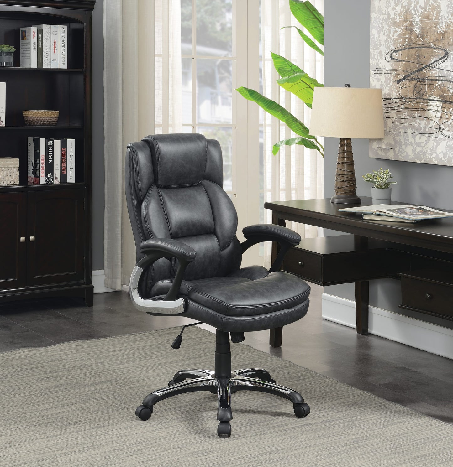 GREY - ADJUSTABLE HEIGHT OFFICE CHAIR