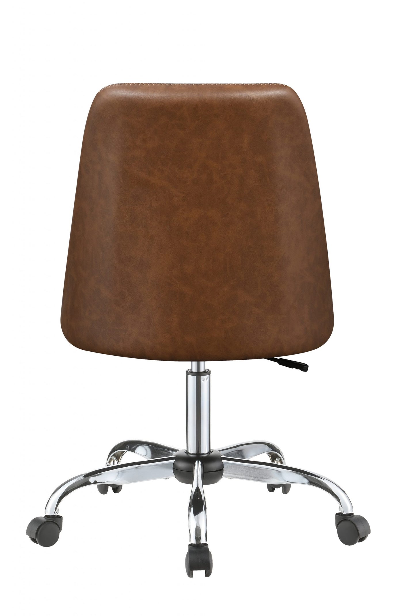 BROWN - UPHOLSTERED TUFTED BACK OFFICE CHAIR