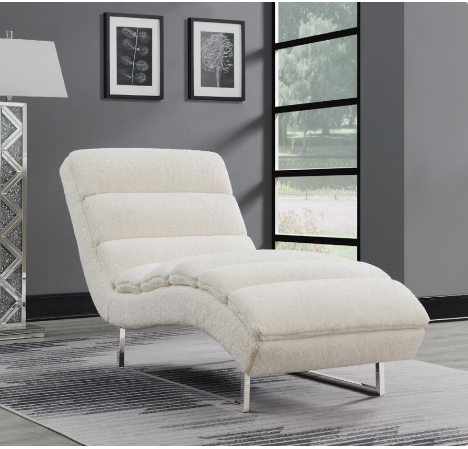 Elevations Chaise White Stationary Sofa