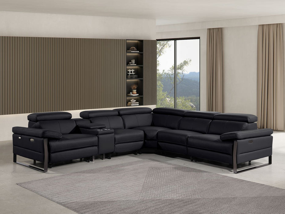 DivanItalia 1246 6-Piece Sectional Black