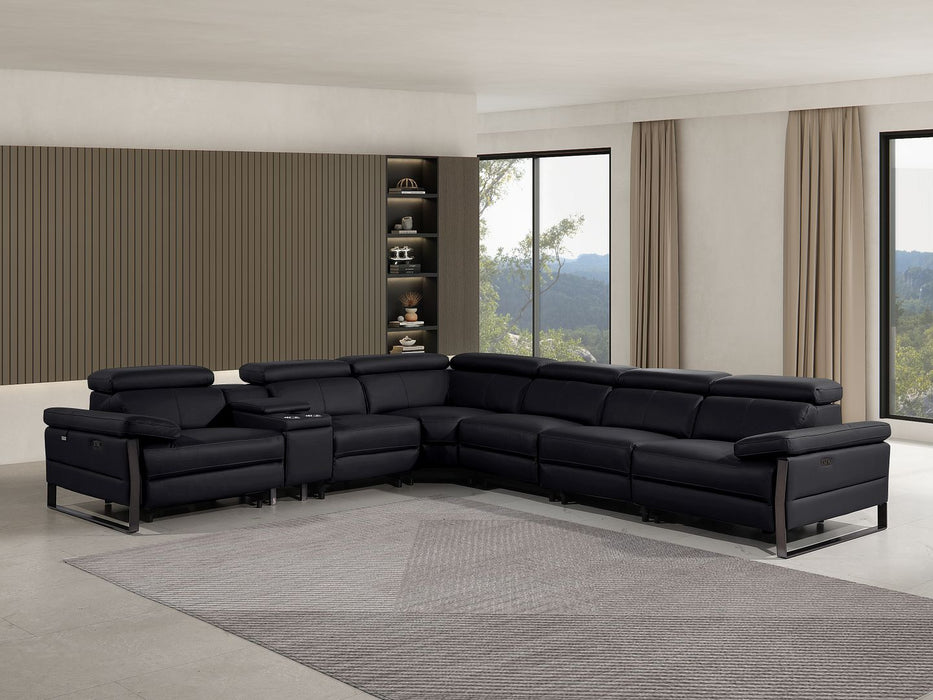 DivanItalia 1246 7-Piece-4PR Sectional Black