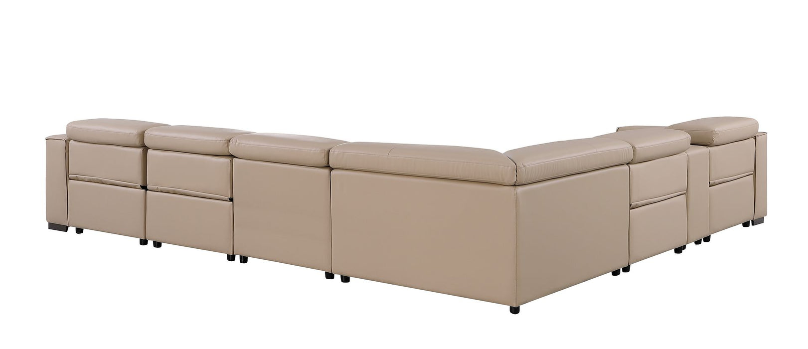 Global United 1208 Beige 7PC Sectional