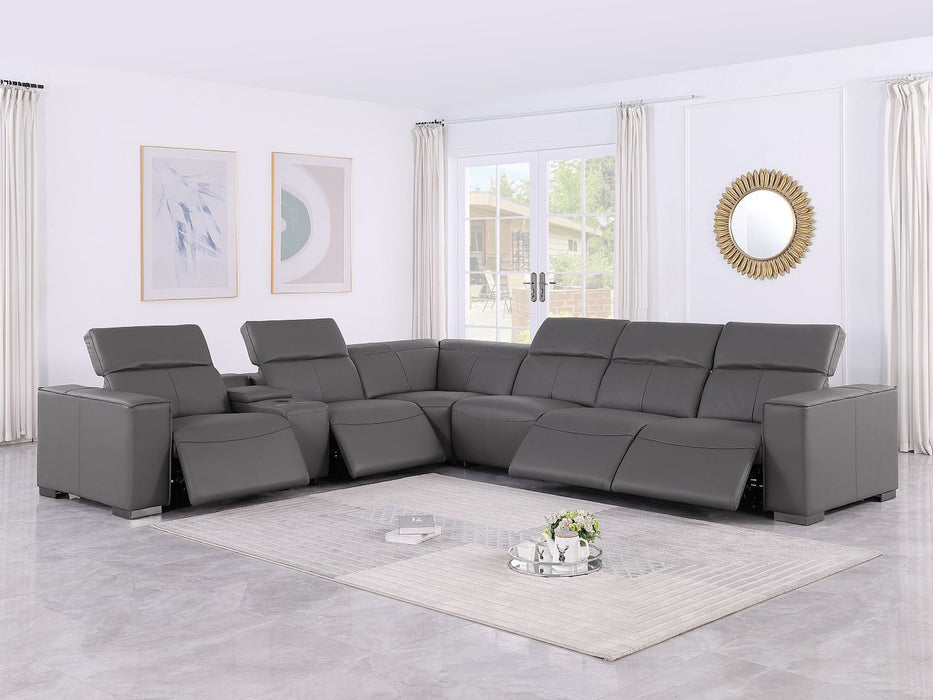 Global United 1208 Dark Grey 7PC Sectional