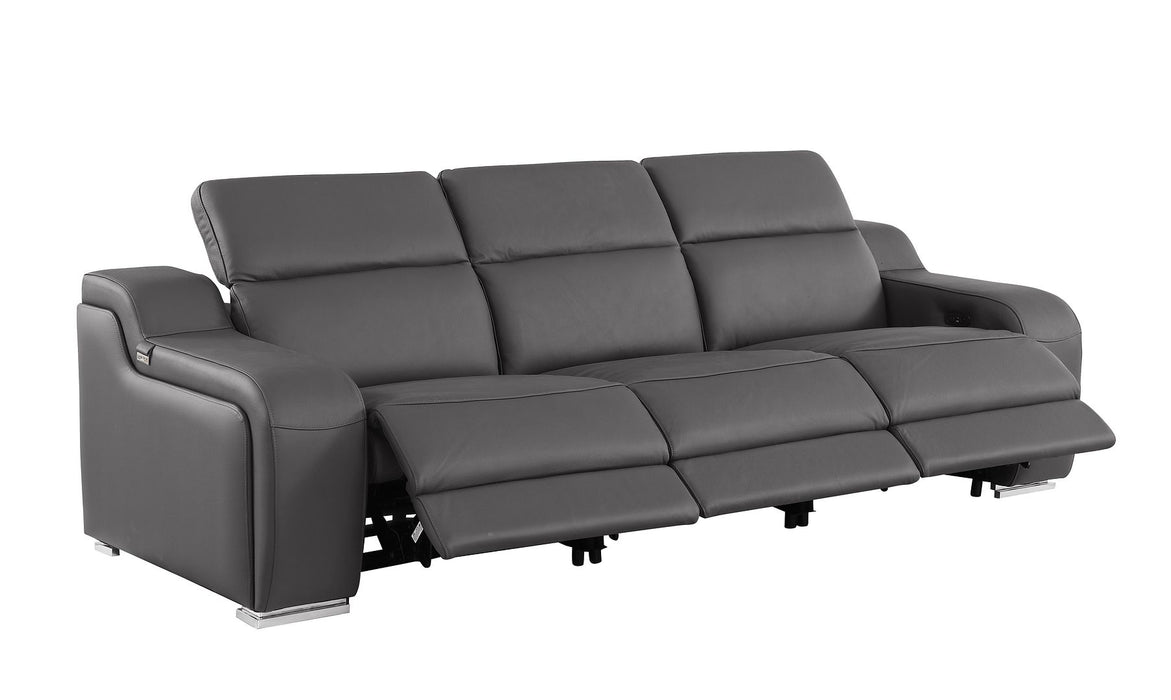 Global United 6111 3-Piece Reclining Set | Genuine Leather