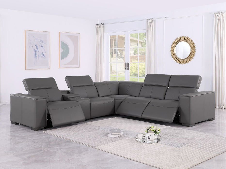 Global United 1208 Dark Grey 6PC Sectional