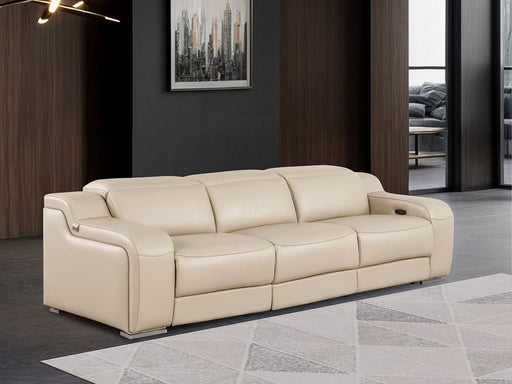 Global United 6111 Power Reclining Sofa – Beige