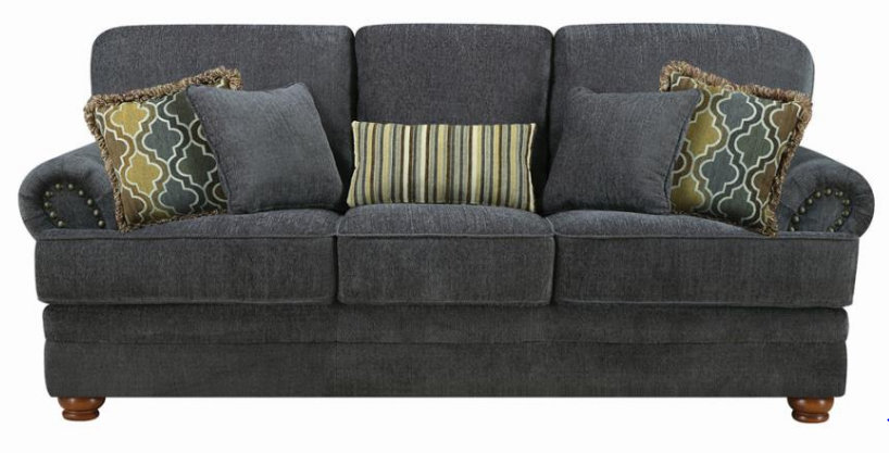 Essence Colton Smokey Grey Stationary Sofa