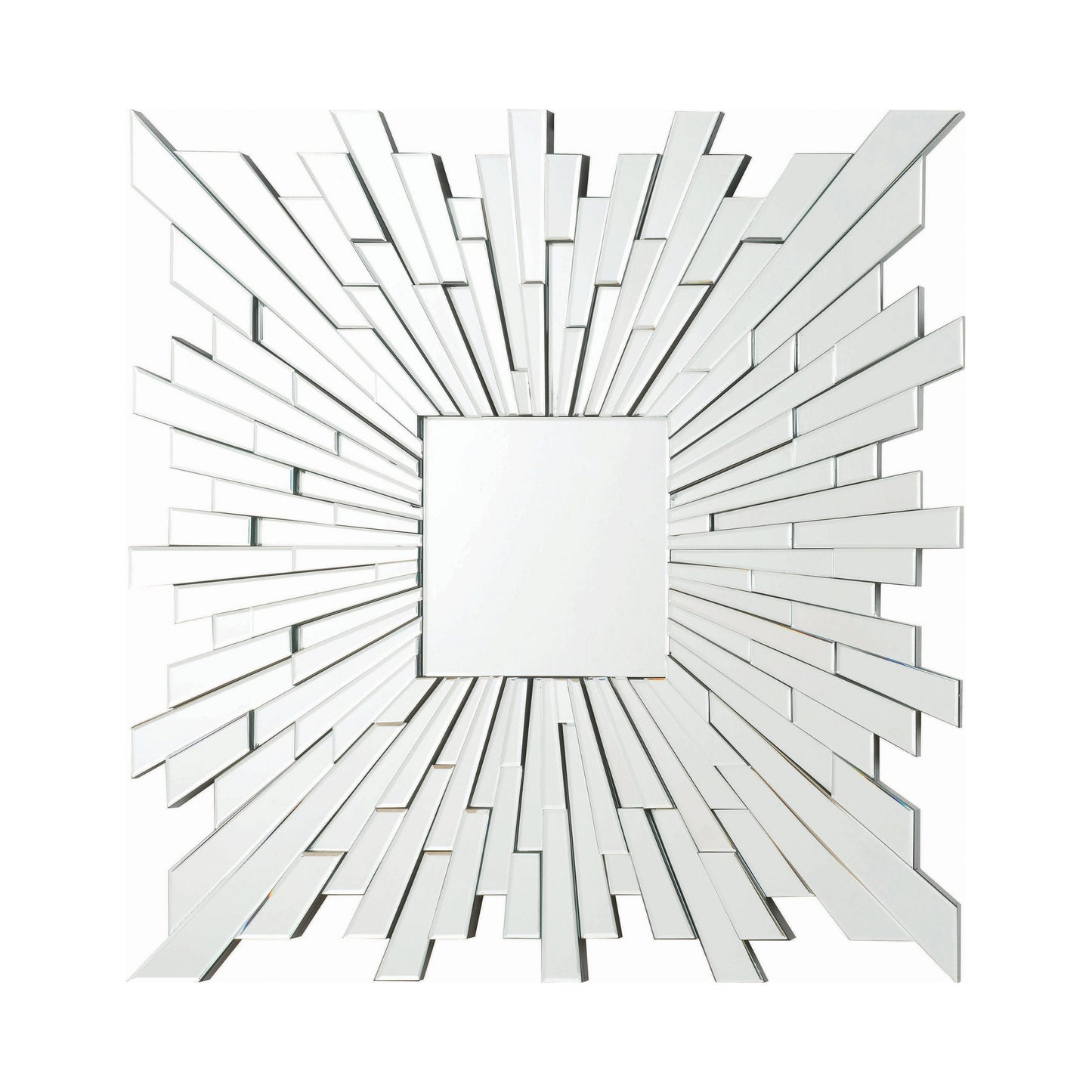 SILVER - SQUARE SUNBURST WALL MIRROR