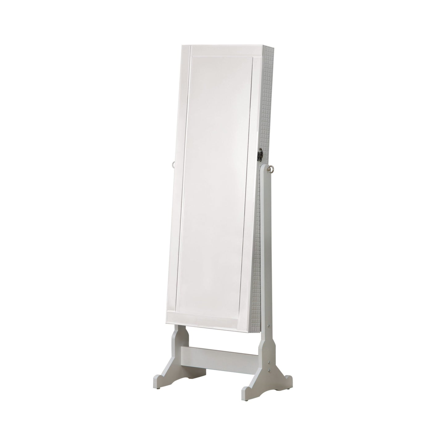 WHITE - STORAGE JEWELRY CHEVAL MIRROR