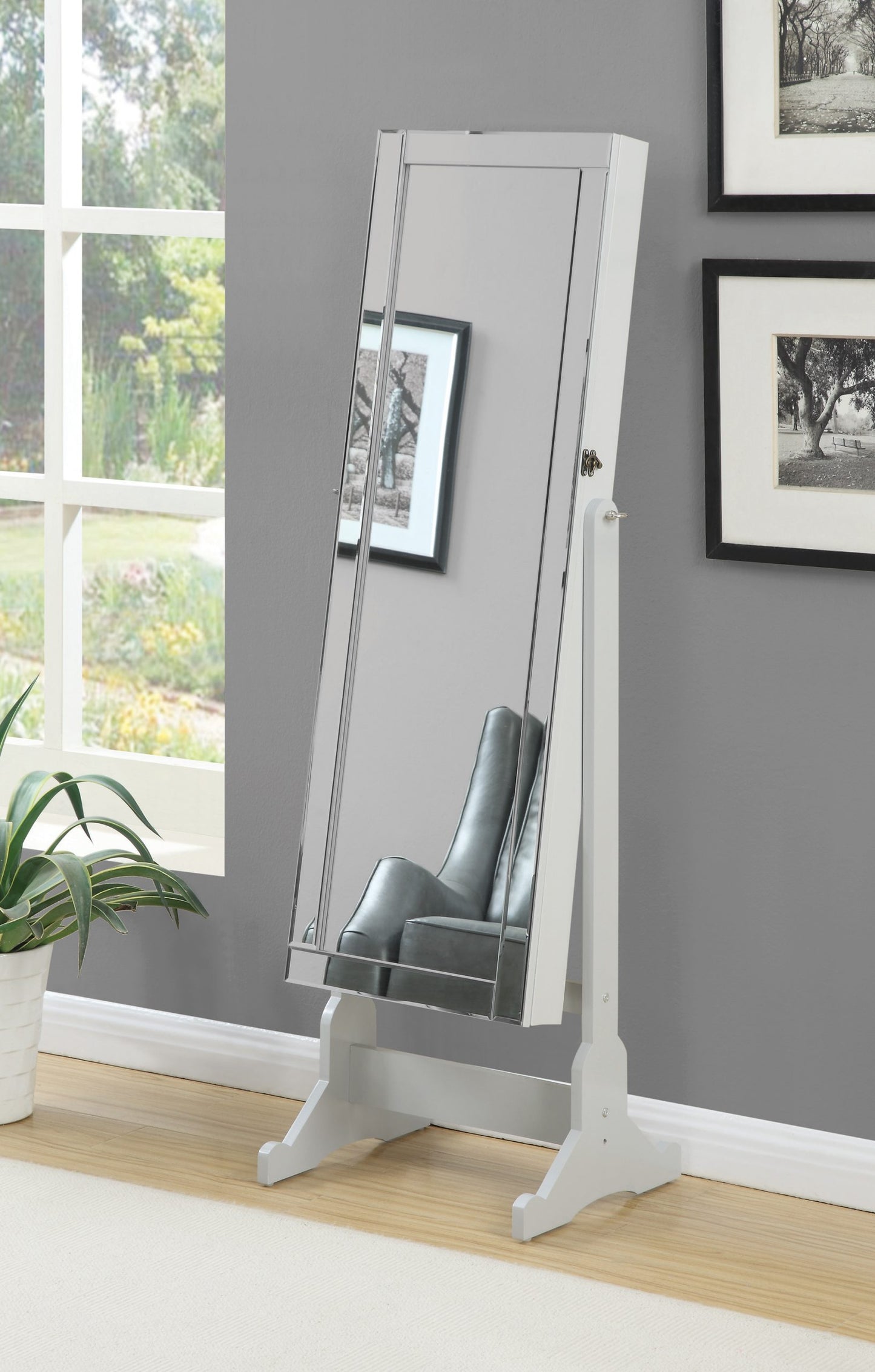 DOVE GREY - STORAGE JEWELRY CHEVAL MIRROR