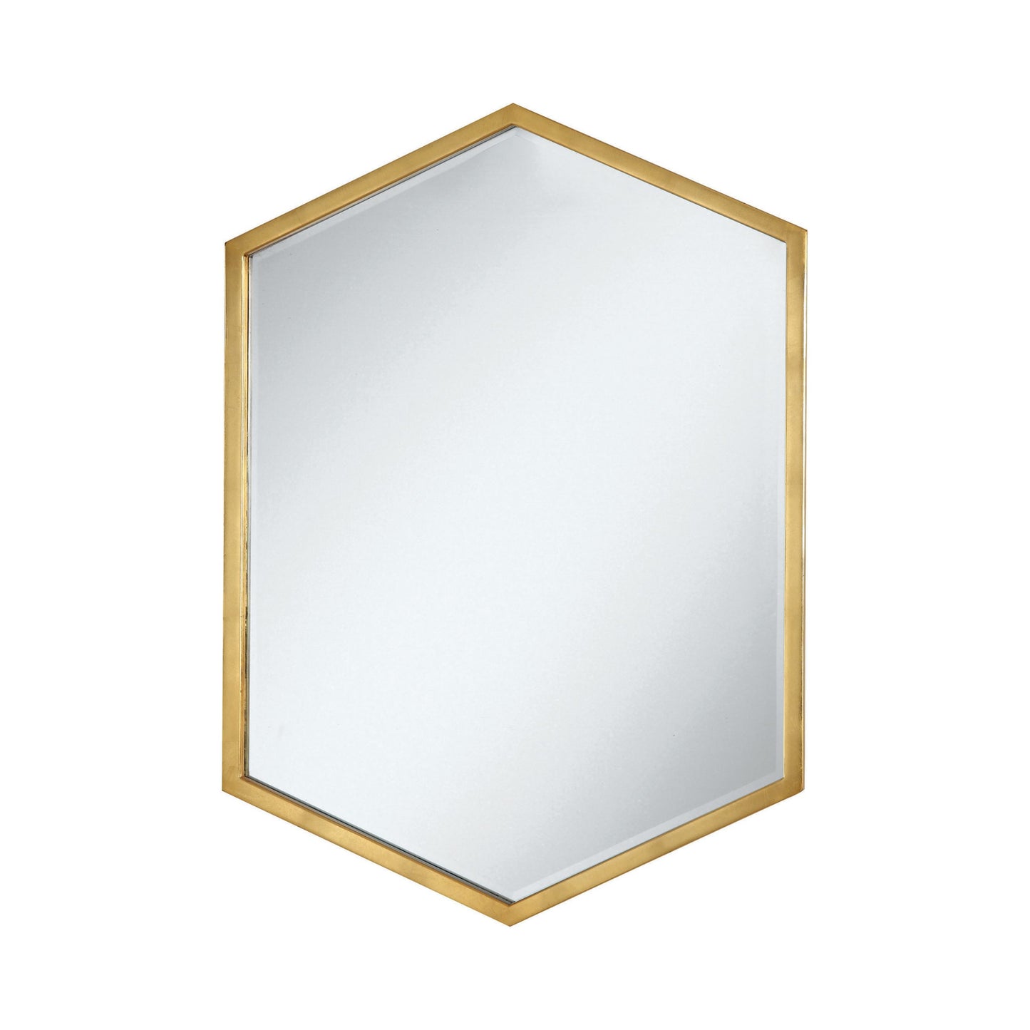 GOLD - HEXAGON SHAPED WALL MIRROR