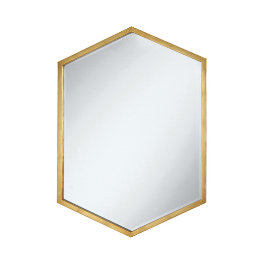 GOLD - HEXAGON SHAPED WALL MIRROR